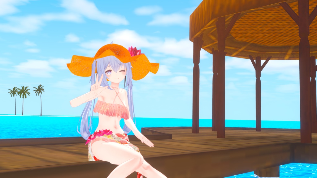 【サフィー用衣装】サマーバケーション(パレオ付き水着) - Summer Vaccation -