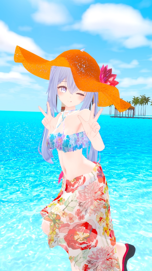 【サフィー用衣装】サマーバケーション(パレオ付き水着) - Summer Vaccation -