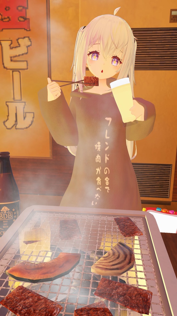 【サフィー用衣装】ゆるだぼパーカー(ウサ耳付き) ~テクスチャ17種~