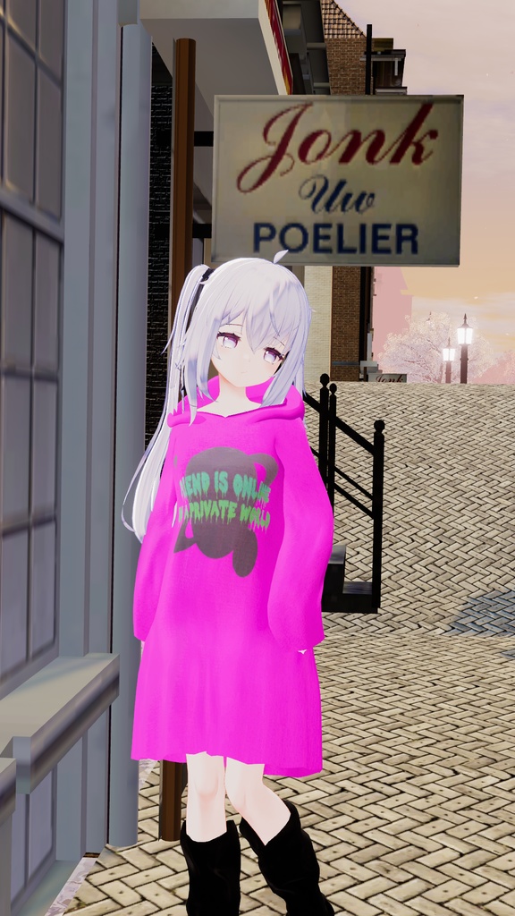 【サフィー用衣装】ゆるだぼパーカー(ウサ耳付き) ~テクスチャ17種~