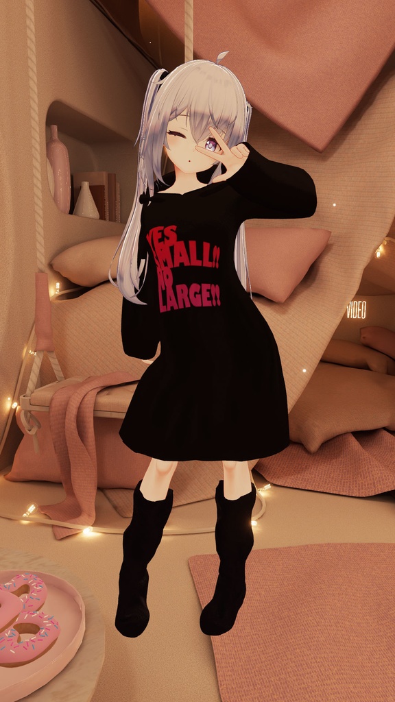 【サフィー用衣装】ゆるだぼパーカー(ウサ耳付き) ~テクスチャ17種~