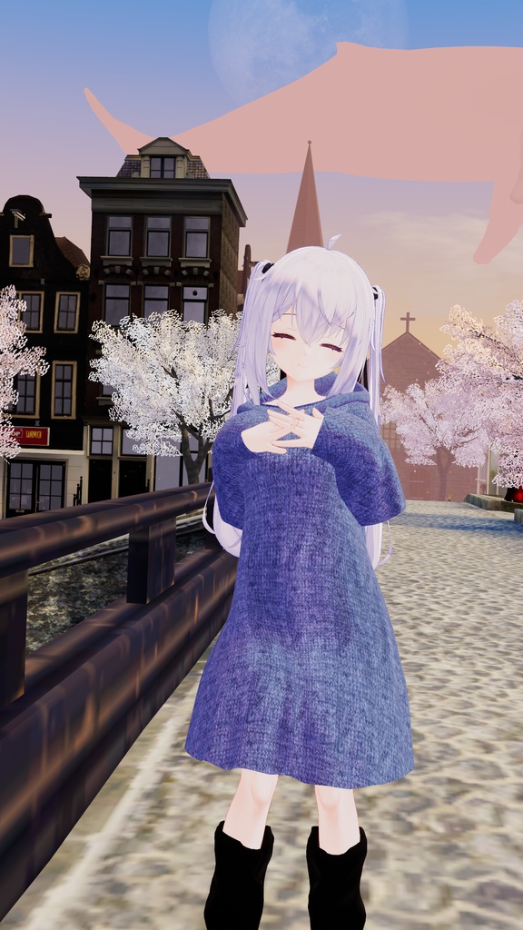 【サフィー用衣装】ゆるだぼパーカー(ウサ耳付き) ~テクスチャ17種~