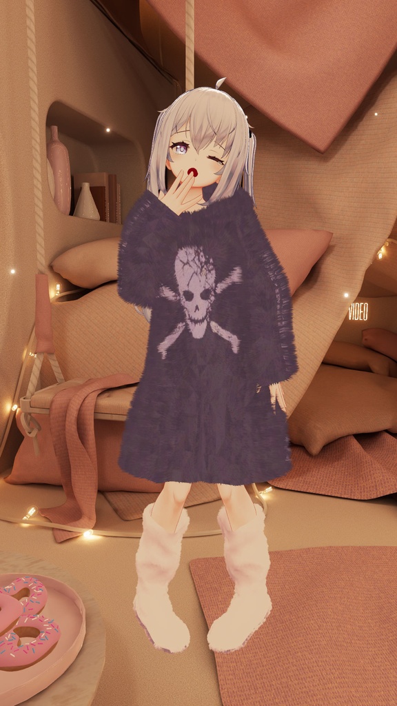 【サフィー用衣装】ゆるだぼパーカー(ウサ耳付き) ~テクスチャ17種~