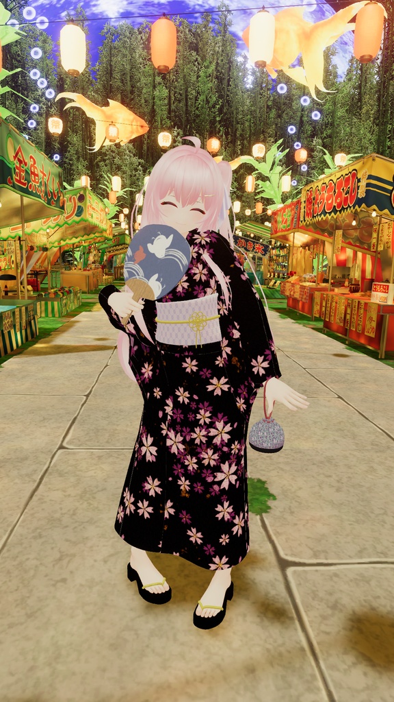 【エミスティアちゃん用衣装】ゆったり浴衣セット(小物類付き) ~ Yukata Set - for Emistia ~