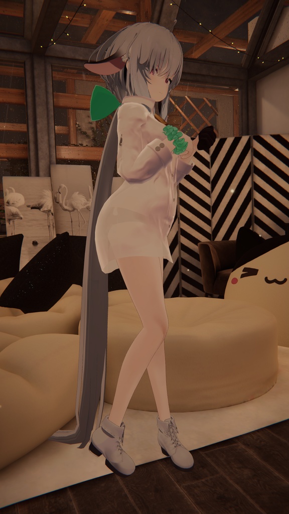 【ウユ用衣装】寝起きシャツ - Sleepover front-opening shirt -