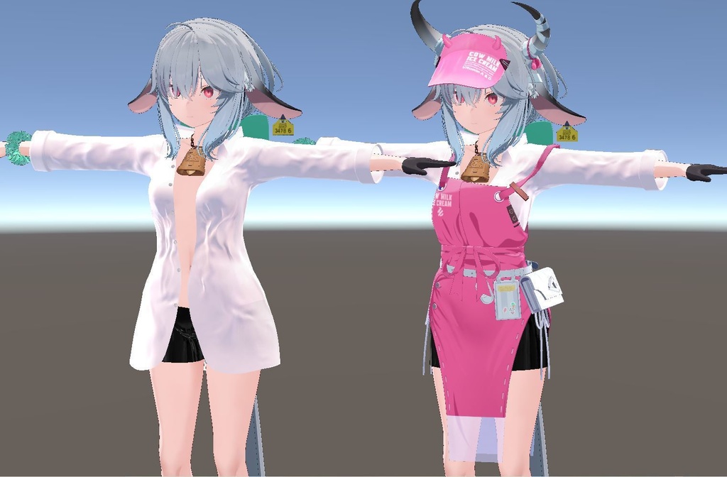 【ウユ用衣装】寝起きシャツ - Sleepover front-opening shirt -