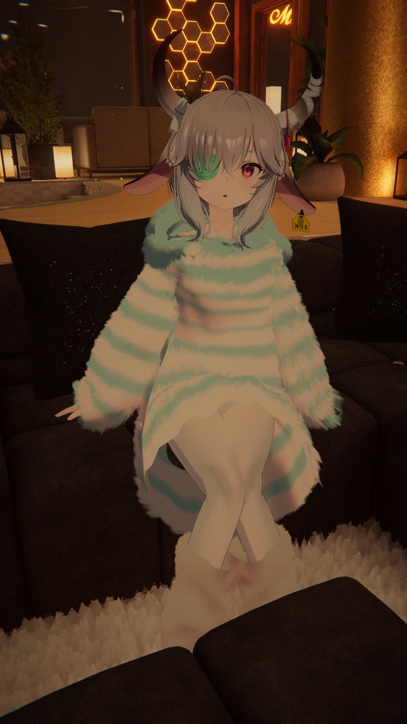 【ウユ用衣装】ゆるだぼパーカー(ウサ耳付き) ~テクスチャ17種~