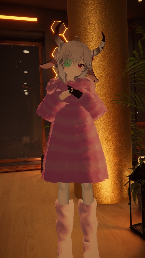 【ウユ用衣装】ゆるだぼパーカー(ウサ耳付き) ~テクスチャ17種~