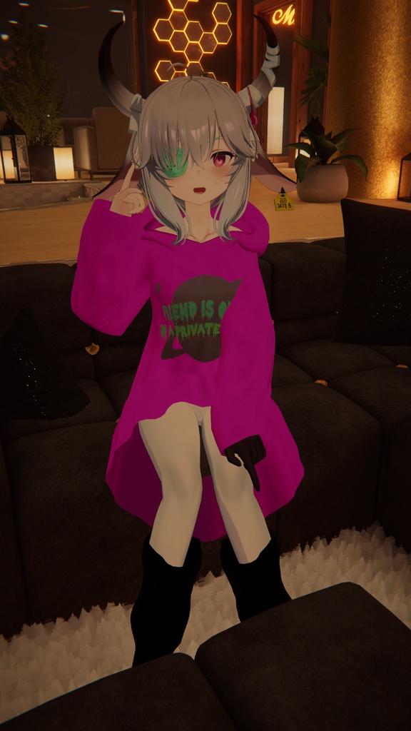 【ウユ用衣装】ゆるだぼパーカー(ウサ耳付き) ~テクスチャ17種~