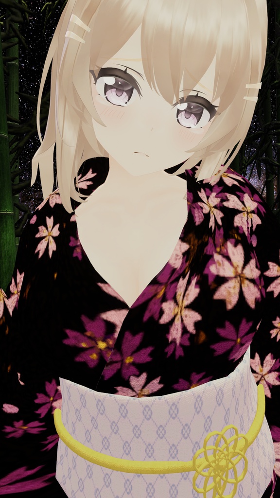 【キュリシアちゃん用衣装】ゆったり浴衣セット(小物類付き) ~ Yukata Set - for Curishia ~