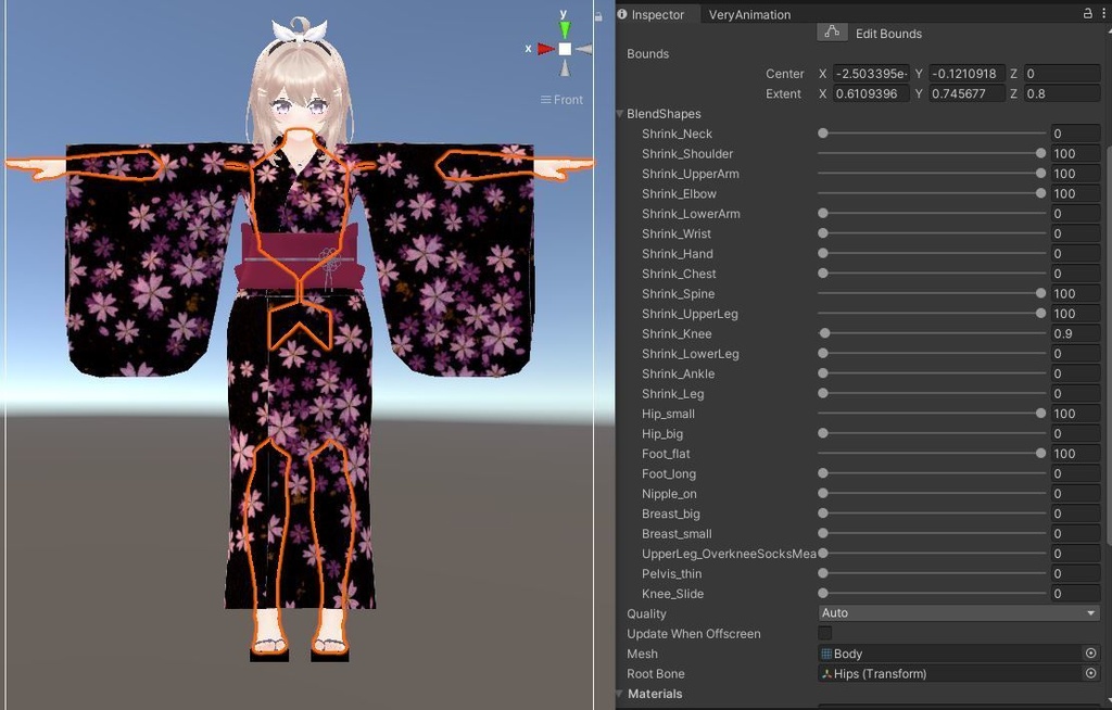 【キュリシアちゃん用衣装】ゆったり浴衣セット(小物類付き) ~ Yukata Set - for Curishia ~