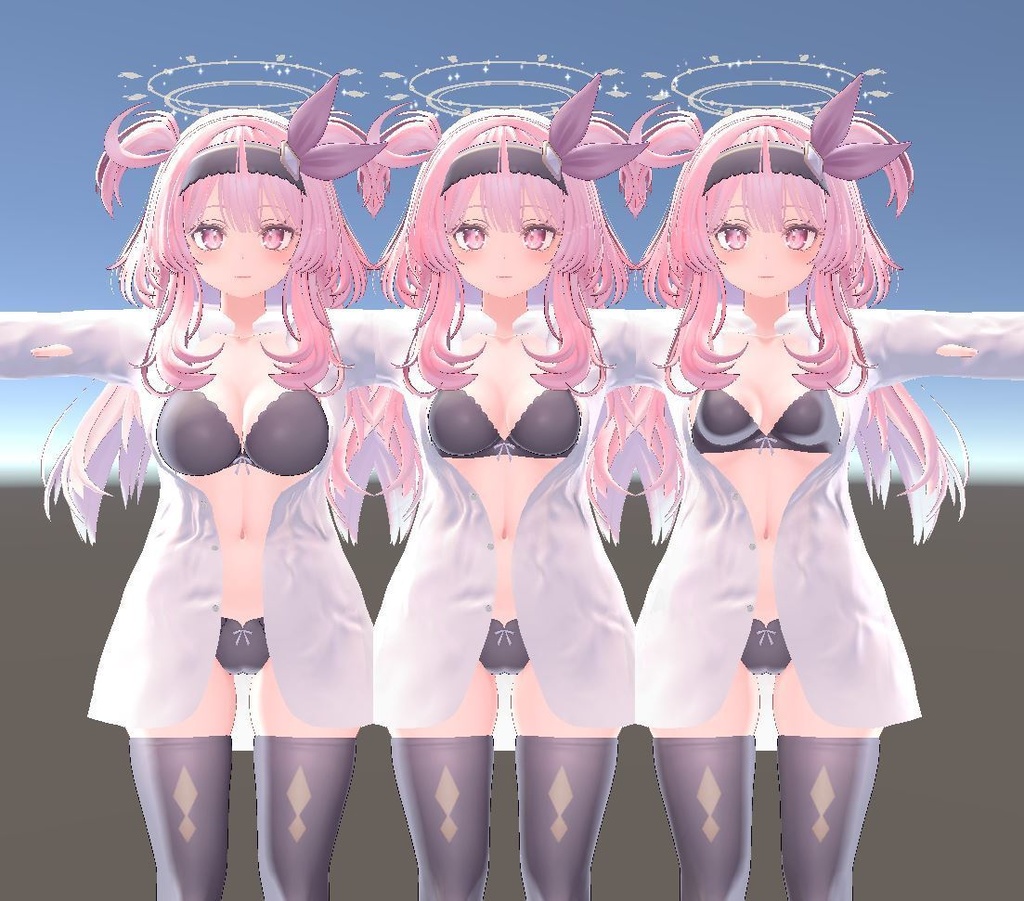 【セレスティア用衣装】寝起きシャツ - Sleepover front-opening shirt -