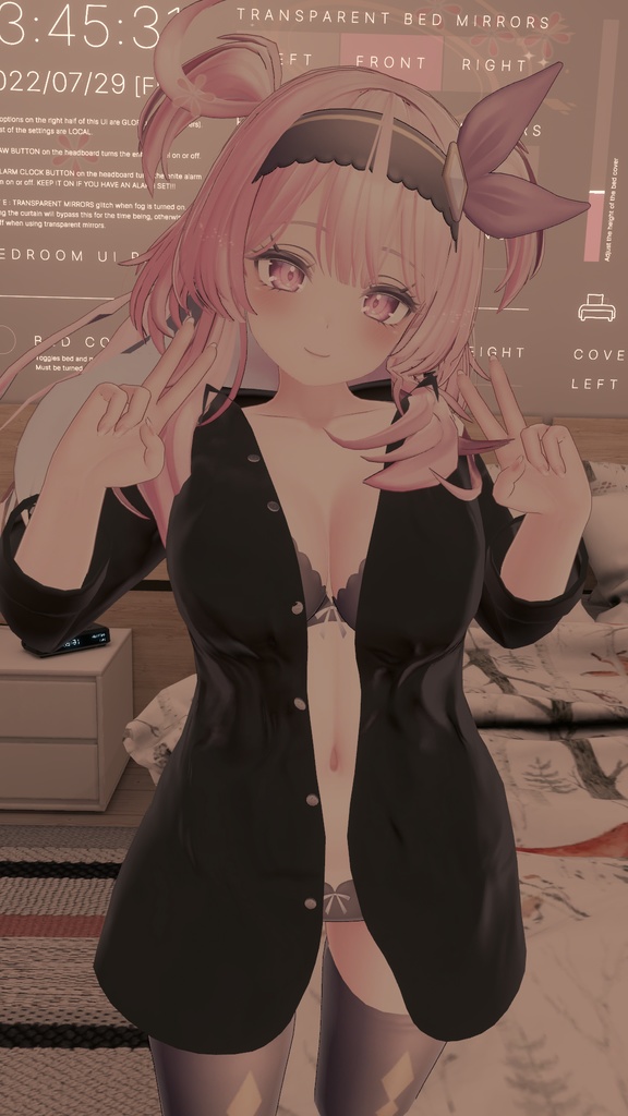 【セレスティア用衣装】寝起きシャツ - Sleepover front-opening shirt -