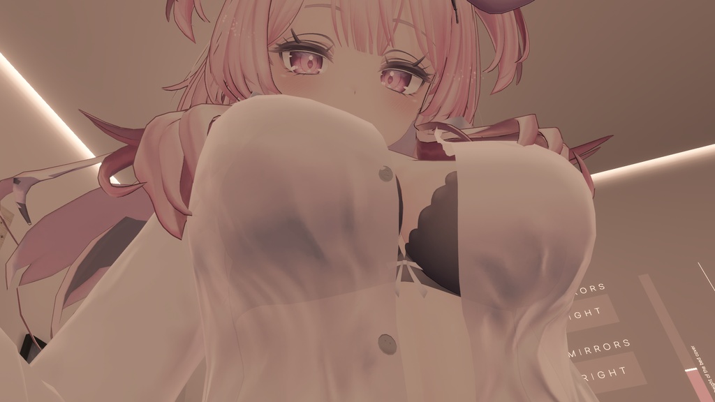 【セレスティア用衣装】寝起きシャツ - Sleepover front-opening shirt -