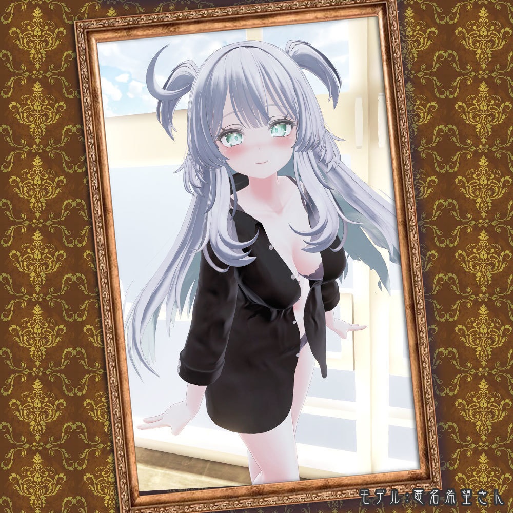 【セレスティア用衣装】寝起きシャツ - Sleepover front-opening shirt -