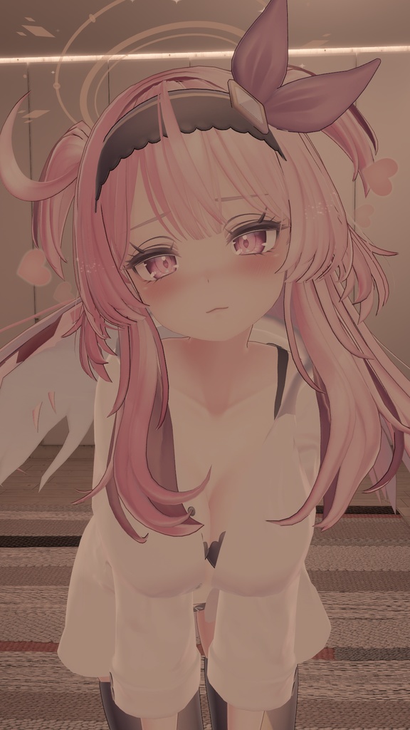 【セレスティア用衣装】寝起きシャツ - Sleepover front-opening shirt -