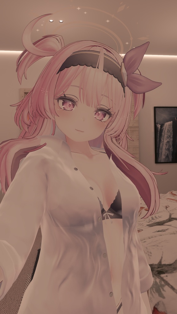 【セレスティア用衣装】寝起きシャツ - Sleepover front-opening shirt -