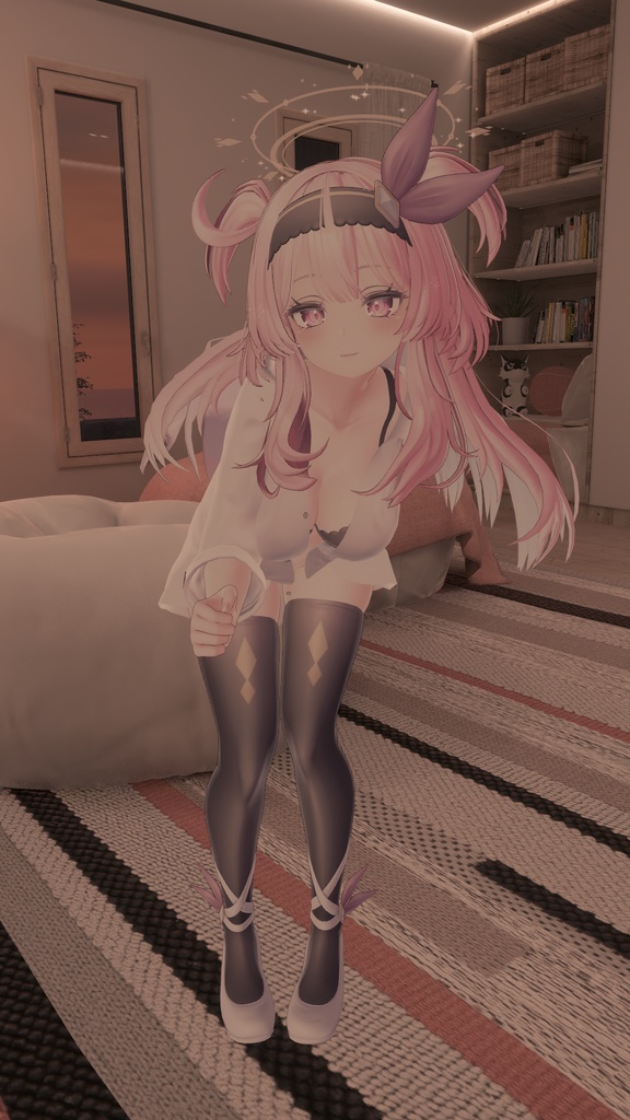 【セレスティア用衣装】寝起きシャツ - Sleepover front-opening shirt -