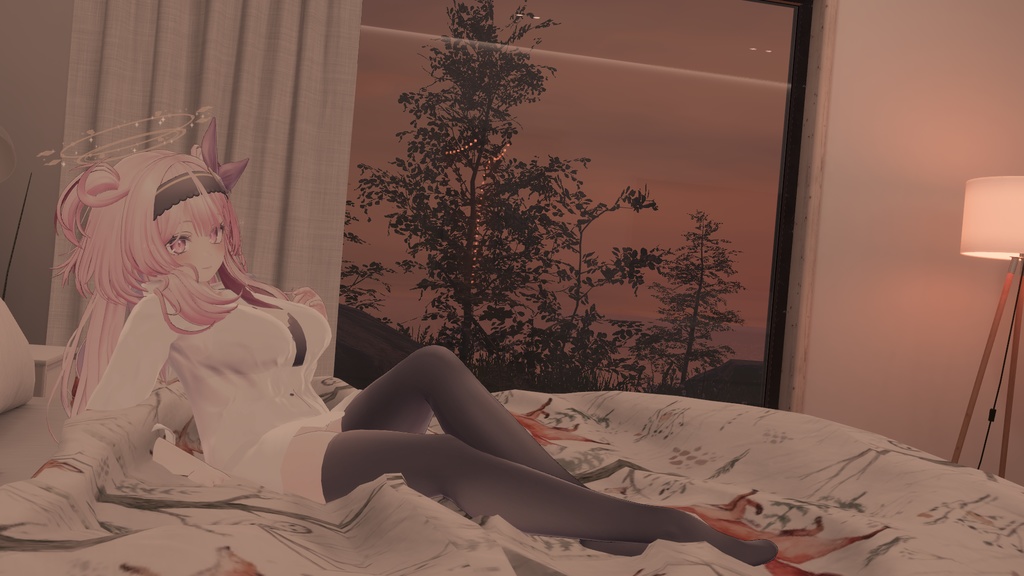 【セレスティア用衣装】寝起きシャツ - Sleepover front-opening shirt -