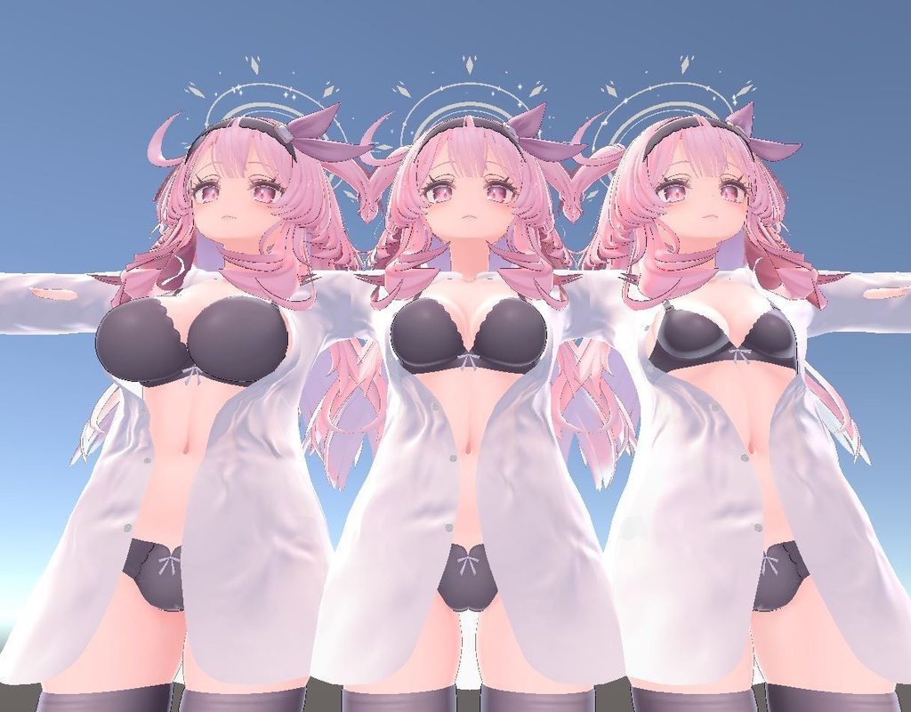 【セレスティア用衣装】寝起きシャツ - Sleepover front-opening shirt -