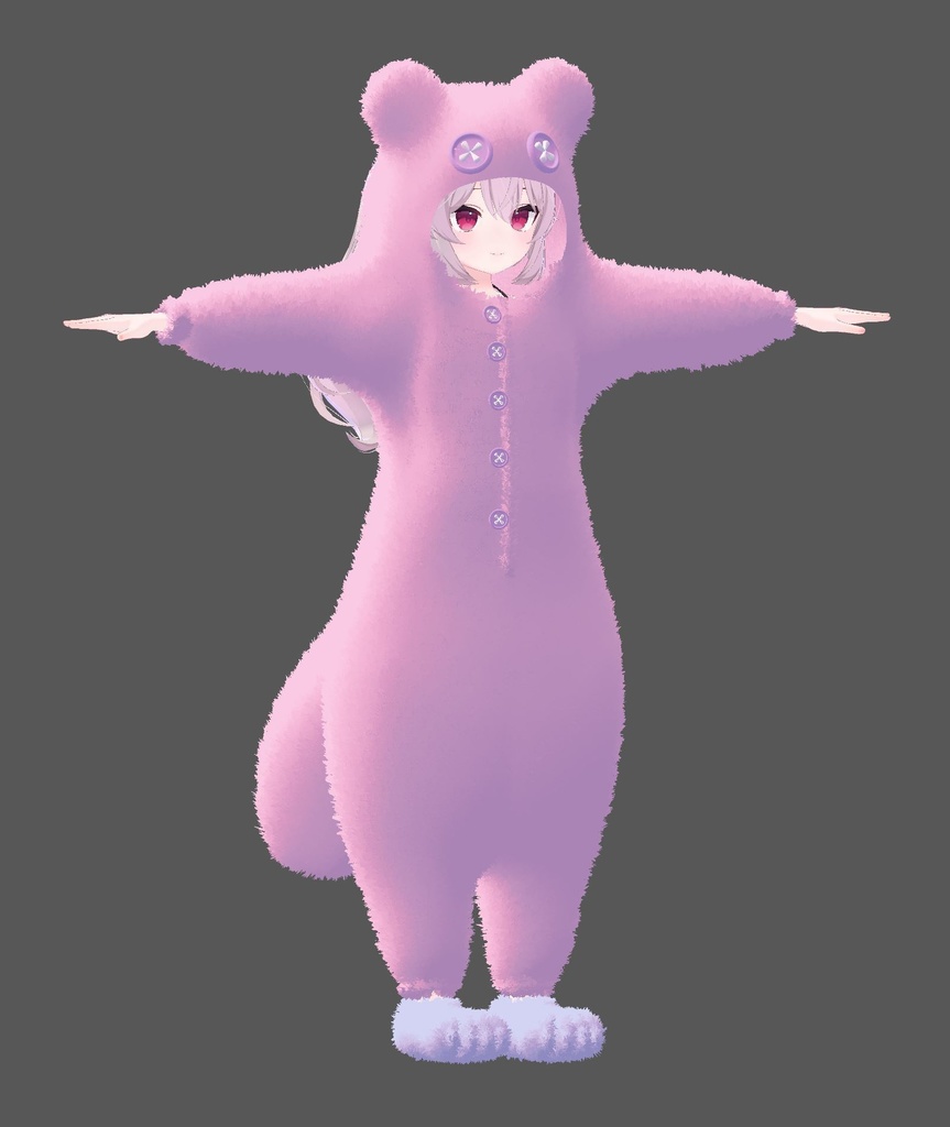 【3アバター対応】もふもふ着ぐるみ(熱中症対策シェイプキー付き)