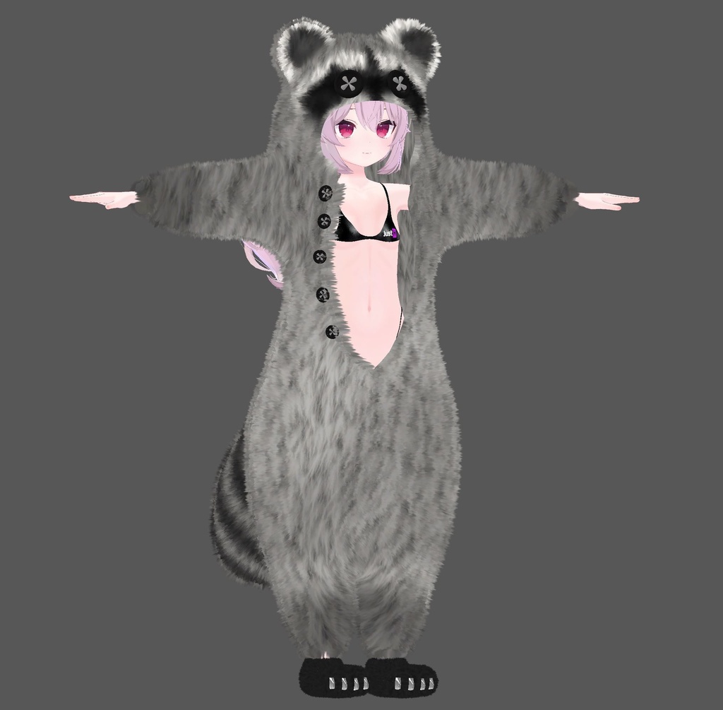 【3アバター対応】もふもふ着ぐるみ(熱中症対策シェイプキー付き)