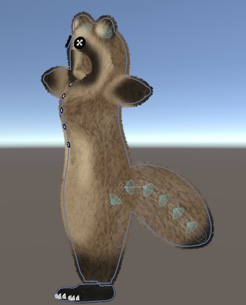 【3アバター対応】もふもふ着ぐるみ(熱中症対策シェイプキー付き)