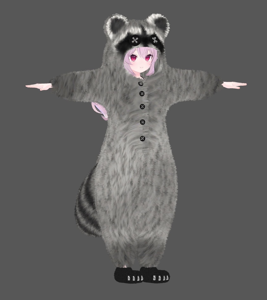 【3アバター対応】もふもふ着ぐるみ(熱中症対策シェイプキー付き)