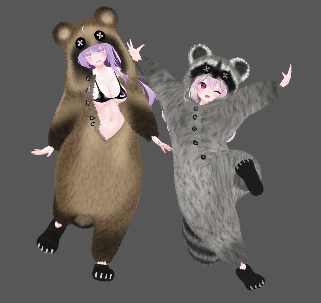 【3アバター対応】もふもふ着ぐるみ(熱中症対策シェイプキー付き)