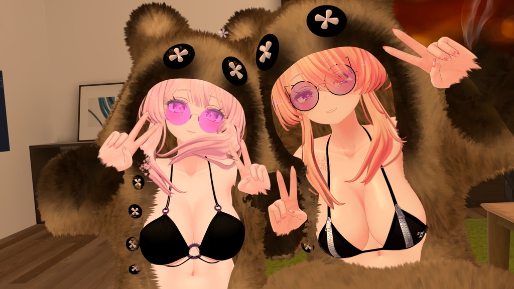 【3アバター対応】もふもふ着ぐるみ(熱中症対策シェイプキー付き)