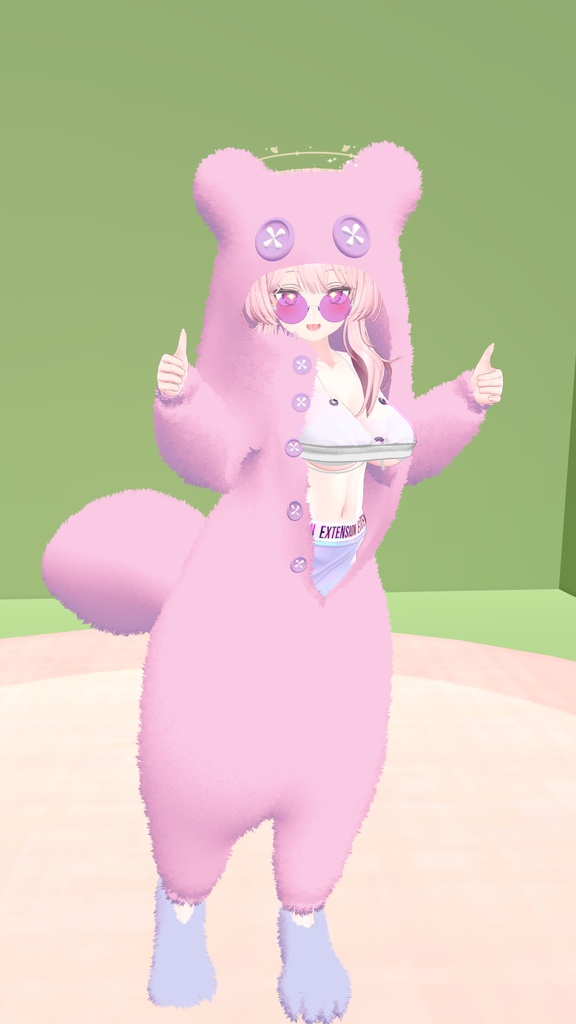 【3アバター対応】もふもふ着ぐるみ(熱中症対策シェイプキー付き)