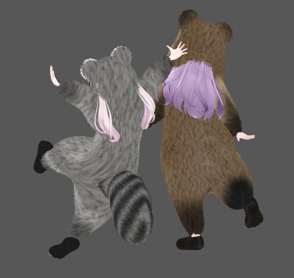 【3アバター対応】もふもふ着ぐるみ(熱中症対策シェイプキー付き)