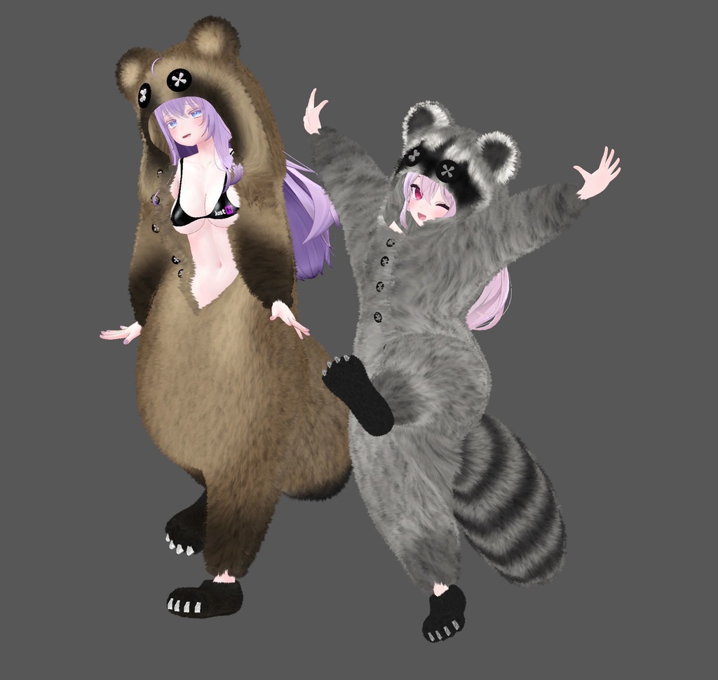 【3アバター対応】もふもふ着ぐるみ(熱中症対策シェイプキー付き)