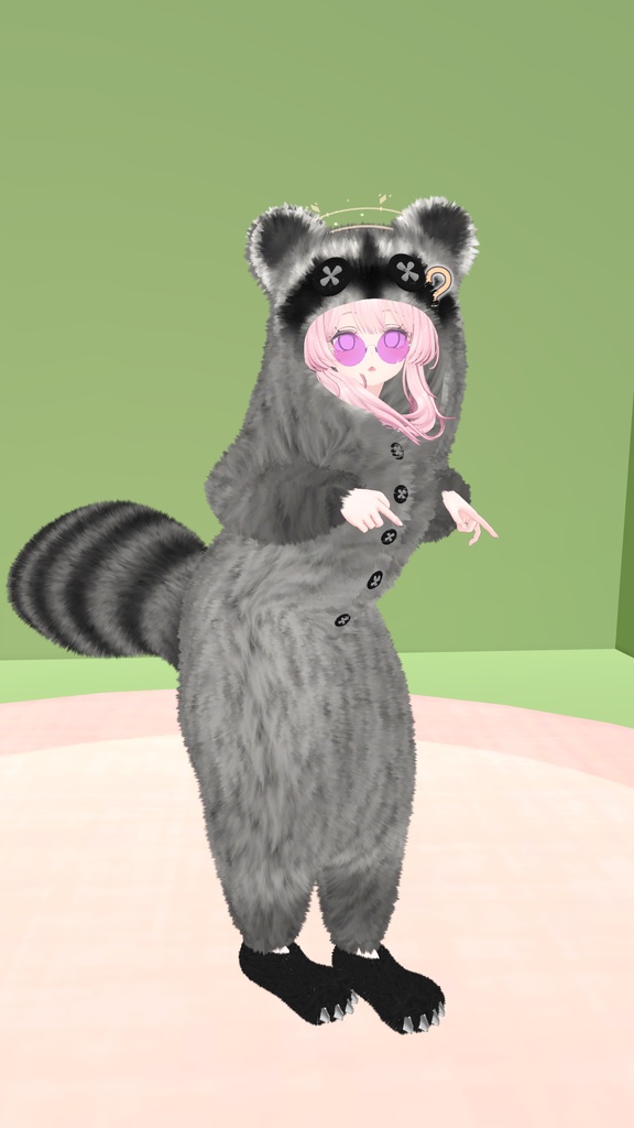 【3アバター対応】もふもふ着ぐるみ(熱中症対策シェイプキー付き)