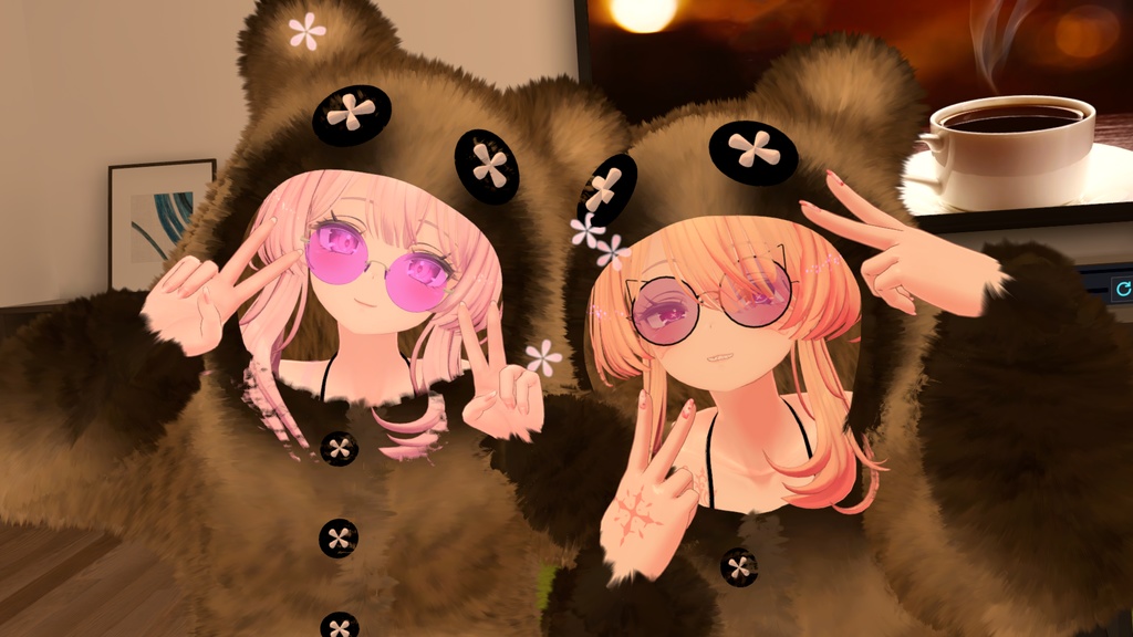 【3アバター対応】もふもふ着ぐるみ(熱中症対策シェイプキー付き)