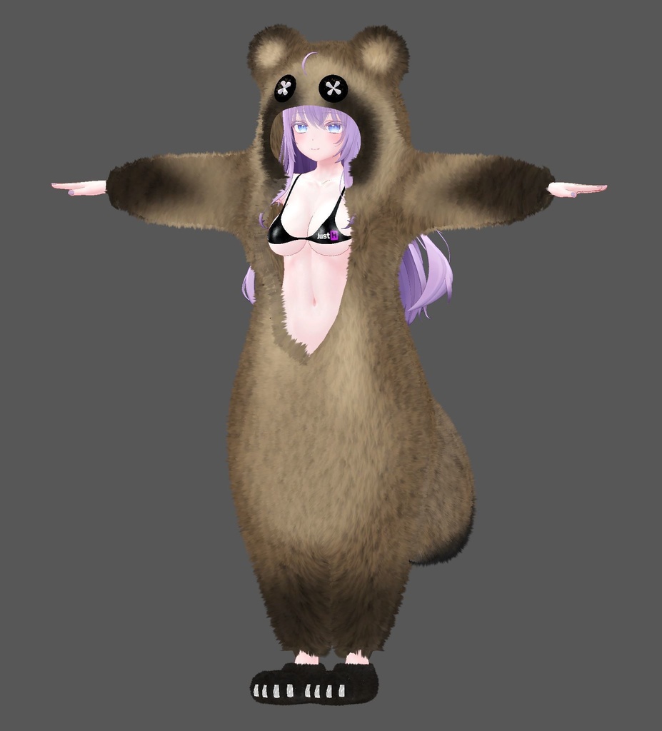 【3アバター対応】もふもふ着ぐるみ(熱中症対策シェイプキー付き)