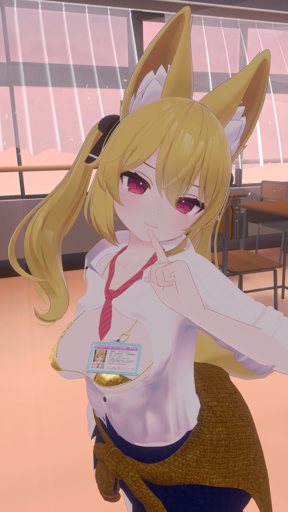 【カリン用衣装】禁断の脱法偽乳カリンちゃん用制服 - for karin - 【こまどアバター】