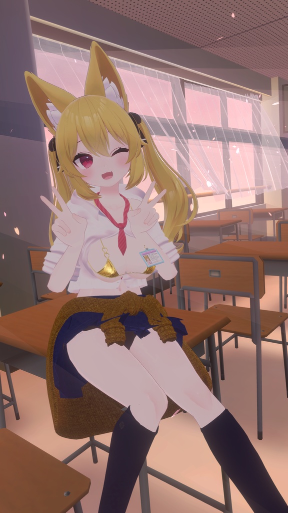 【カリン用衣装】禁断の脱法偽乳カリンちゃん用制服 - for karin - 【こまどアバター】