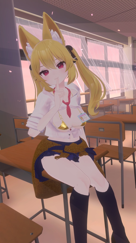 【カリン用衣装】禁断の脱法偽乳カリンちゃん用制服 - for karin - 【こまどアバター】