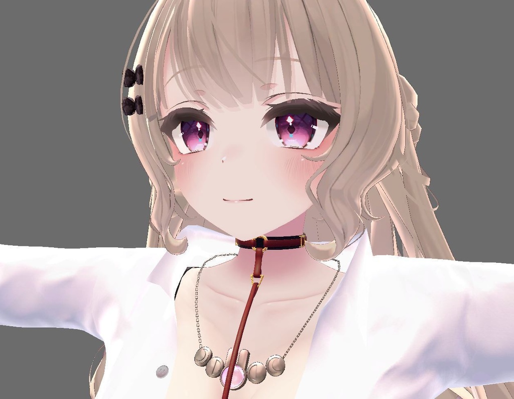 【ルーナリット・リーファ用衣装】寝起きシャツ - Sleepover front-opening shirt -