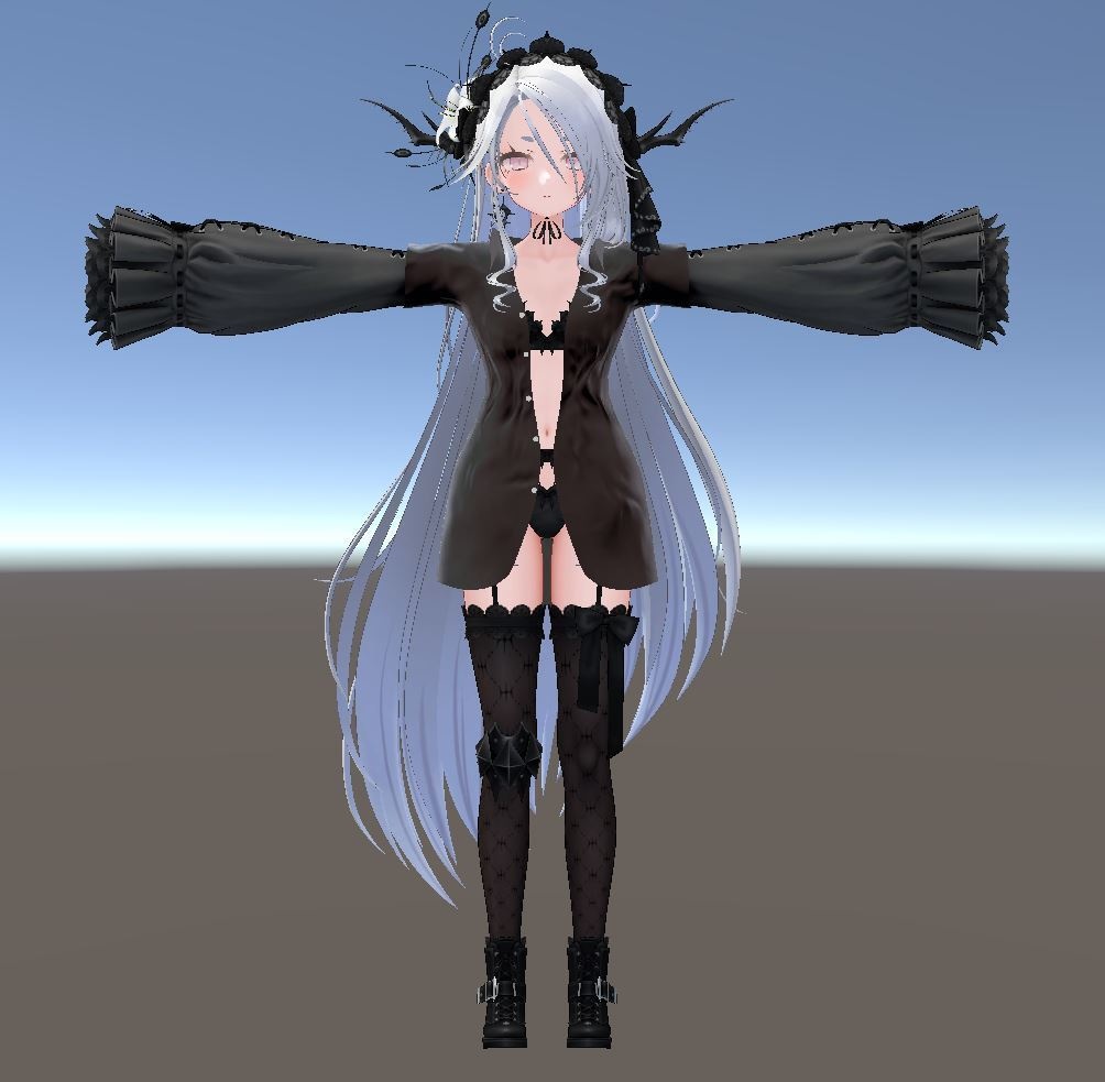 【ゾメちゃん用衣装】寝起きシャツ - Sleepover front-opening shirt -