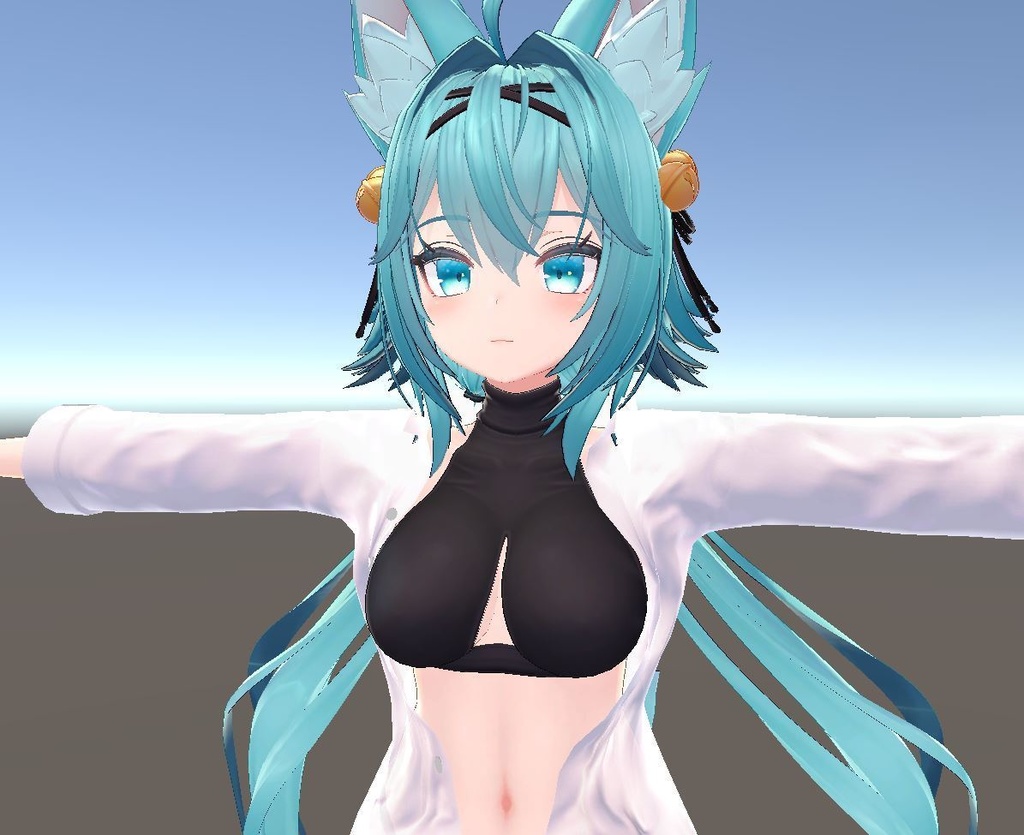 【竜胆用衣装】寝起きシャツ - Sleepover front-opening shirt -