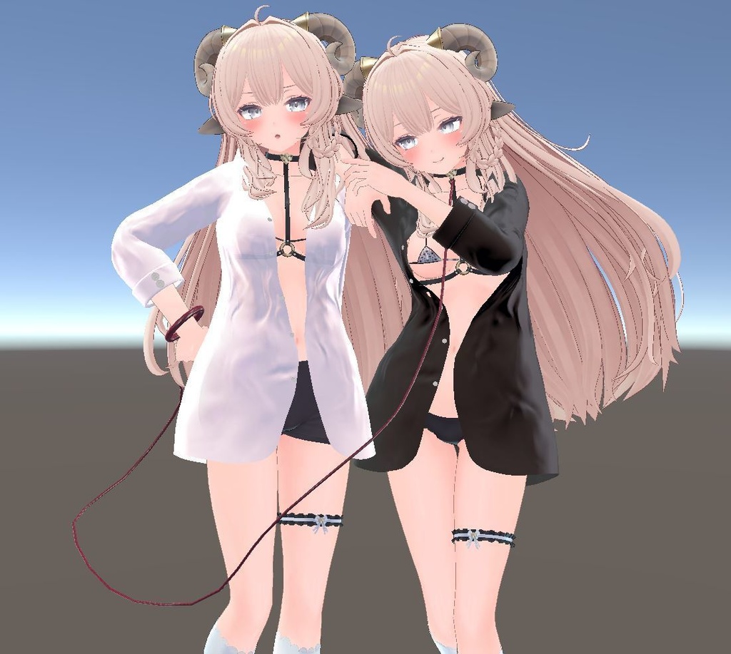 【うるる用衣装】寝起きシャツ - Sleepover front-opening shirt -