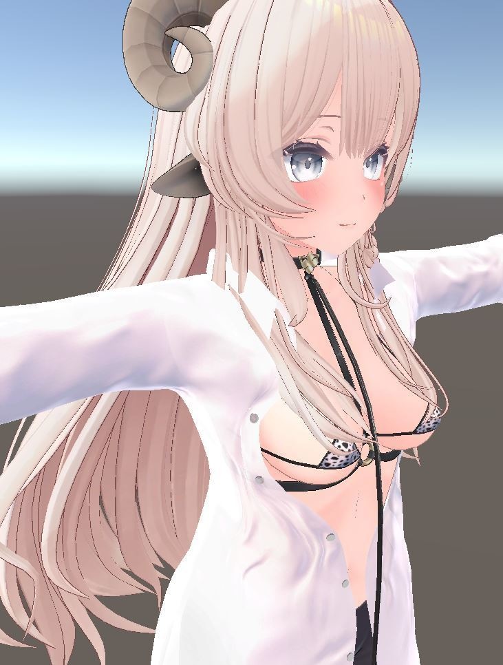 【うるる用衣装】寝起きシャツ - Sleepover front-opening shirt -