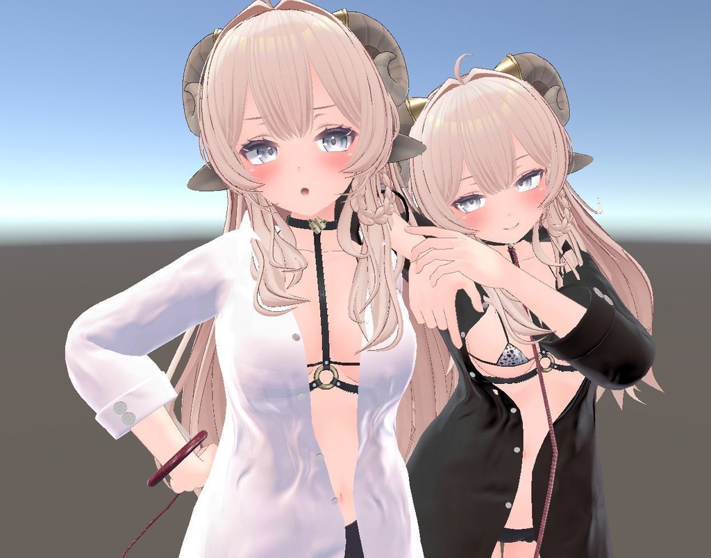 【うるる用衣装】寝起きシャツ - Sleepover front-opening shirt -