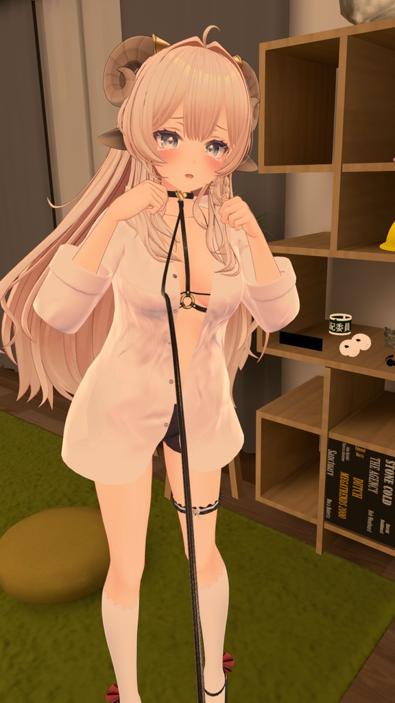 【うるる用衣装】寝起きシャツ - Sleepover front-opening shirt -