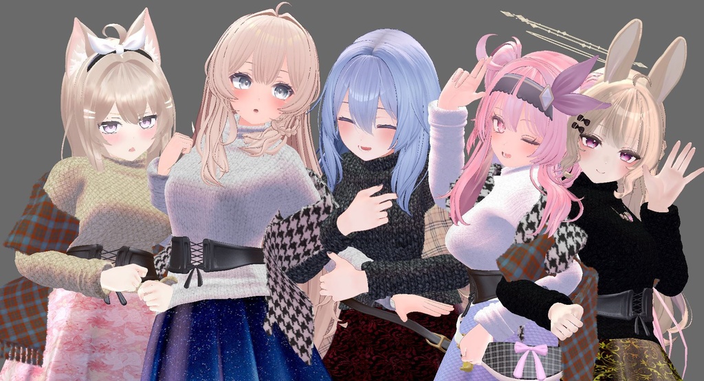 【複数アバター対応】新婚の新妻が着てそうな服 -エプロン・裸エプロン付き-