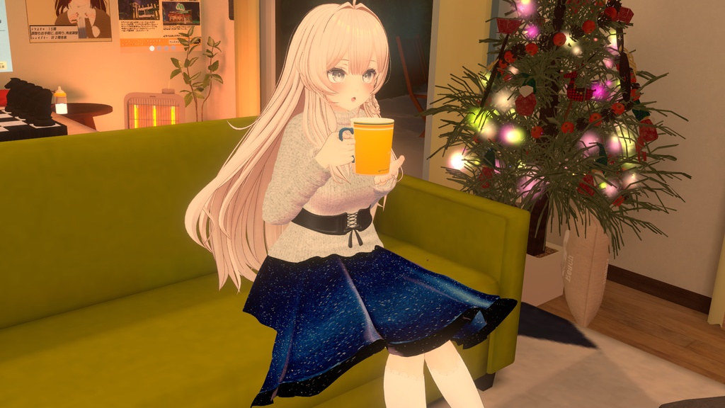 【複数アバター対応】新婚の新妻が着てそうな服 -エプロン・裸エプロン付き-