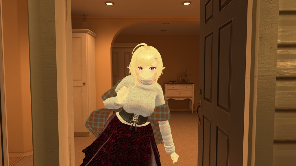 【複数アバター対応】新婚の新妻が着てそうな服 -エプロン・裸エプロン付き-