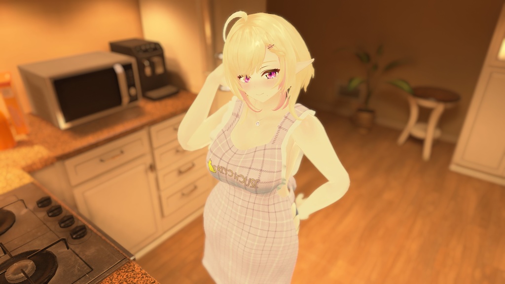 【複数アバター対応】どう考えても健全な裸エプロン【防水機能付き】